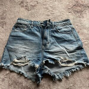 KanCan Blue Distressed Jean Shorts